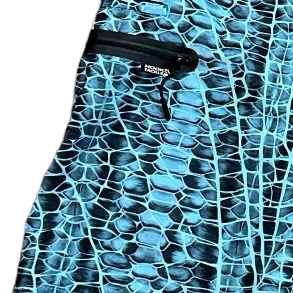 Hook & Tackle Board Shorts Swim Bathing Suit‎ Fishing Shorts Size 32
